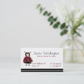 Cute Ladybug Girl-kaart Contactkaartje (Staand voorkant)