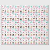 Cute Ladybug Girls Persoonlijke verjaardag Cadeaupapier (Vlak)