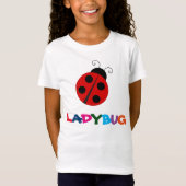 Cute Ladybug Girls White T-Shirt (Voorkant)