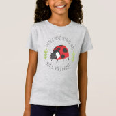 Cute Ladybug Graphic Kinder T-Shirt (Voorkant)