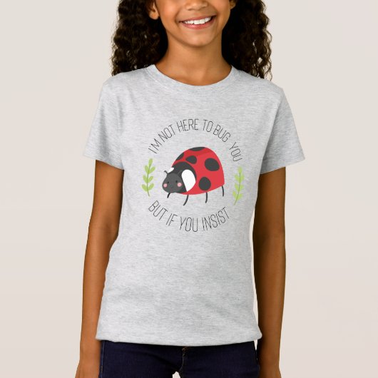 Cute Ladybug Graphic Kinder T-Shirt (Voorkant)