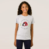 Cute Ladybug Graphic Kinder T-Shirt (Voorkant volledig)