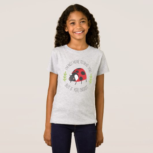 Cute Ladybug Graphic Kinder T-Shirt (Voorkant volledig)