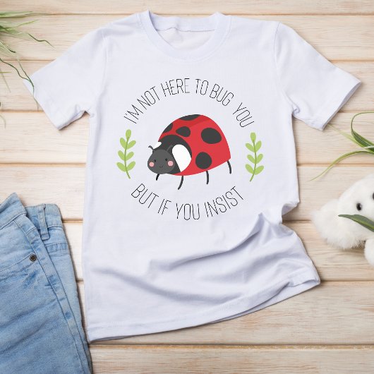 Cute Ladybug Graphic Kinder T-Shirt
