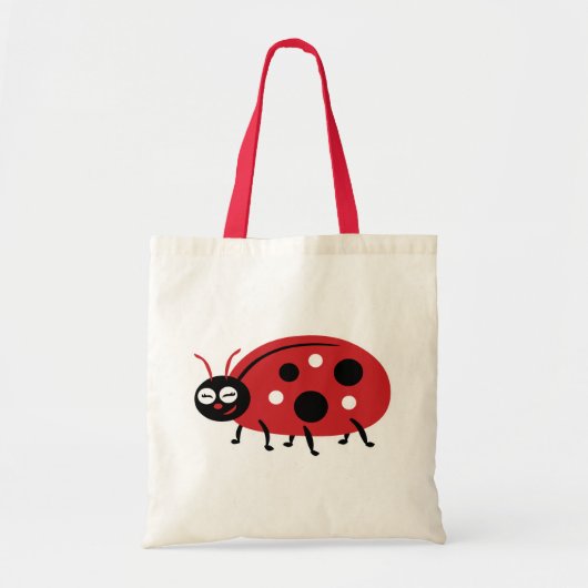 Cute Ladybug Grocery Canvas tas (Voorkant)