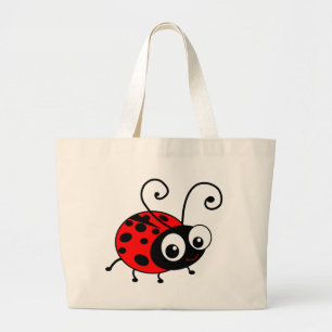 Cute Ladybug Grote Tote Bag