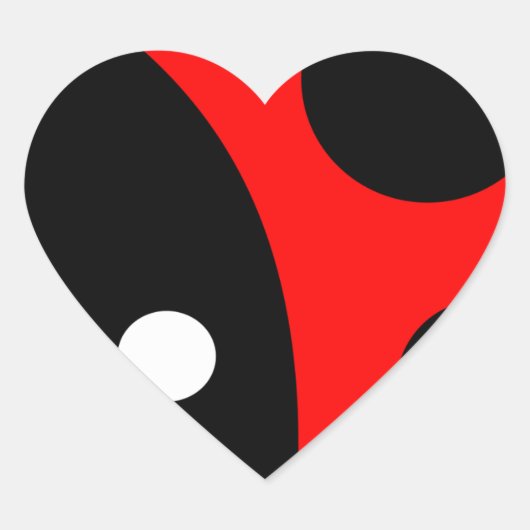 Cute ladybug hart sticker (Voorkant)