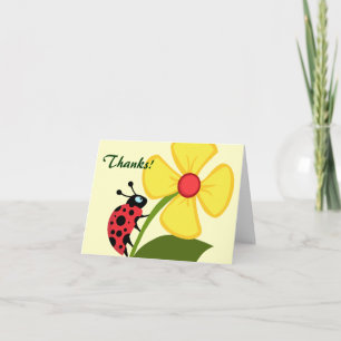 Cute Ladybug - Hartelijk dank Bedankkaart
