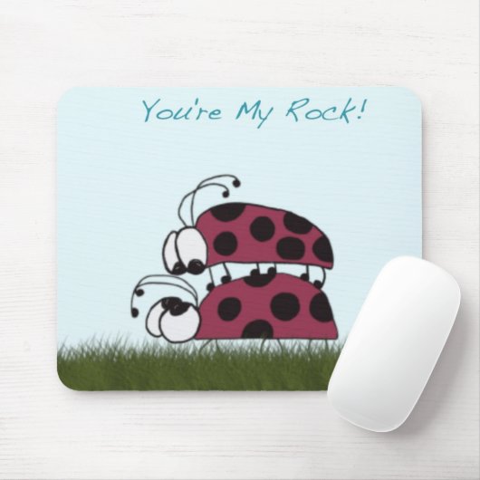 Cute Ladybug Je bent mijn steen Muismat (Met muis)