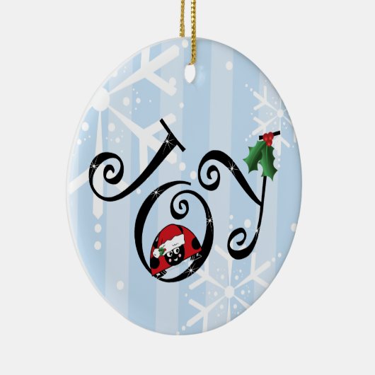Cute Ladybug Joy Ornament (Rechts)