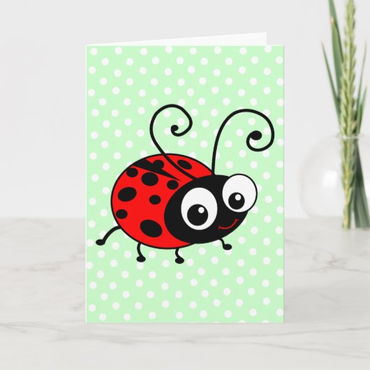 Cute Ladybug Kaart (Voorkant)