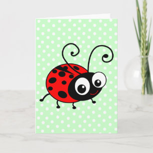 Cute Ladybug Kaart