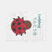 Cute Ladybug-Kawaii collectie Fleece Deken (Voorkant (Horizontaal))