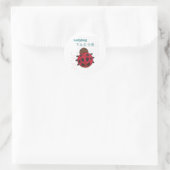 Cute Ladybug-Kawaii collectie Ronde Sticker (Tas)