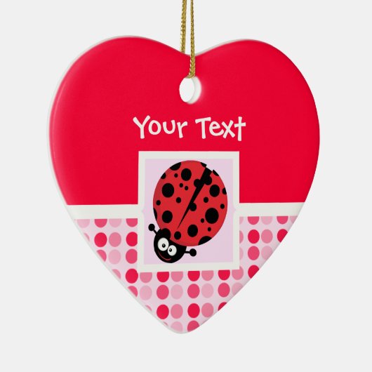 Cute Ladybug Keramisch Ornament (Rechts)