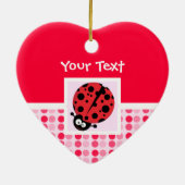 Cute Ladybug Keramisch Ornament (Achterkant)