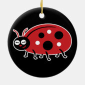 Cute Ladybug Keramisch Ornament (Achterkant)