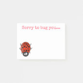 Cute ladybug kever insect cartoon illustratie post-it® notes (Voorkant)