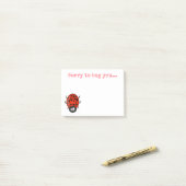 Cute ladybug kever insect cartoon illustratie post-it® notes (Op bureau)