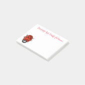 Cute ladybug kever insect cartoon illustratie post-it® notes (Schuin)