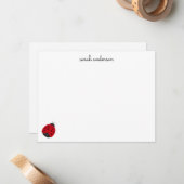 Cute Ladybug Kinder persoonlijke banketbakkerij Notitiekaartje (Voorkant / Achterkant in situ)