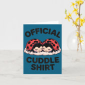 Cute Ladybug Love Cuddle Kaart (Gele Bloem)