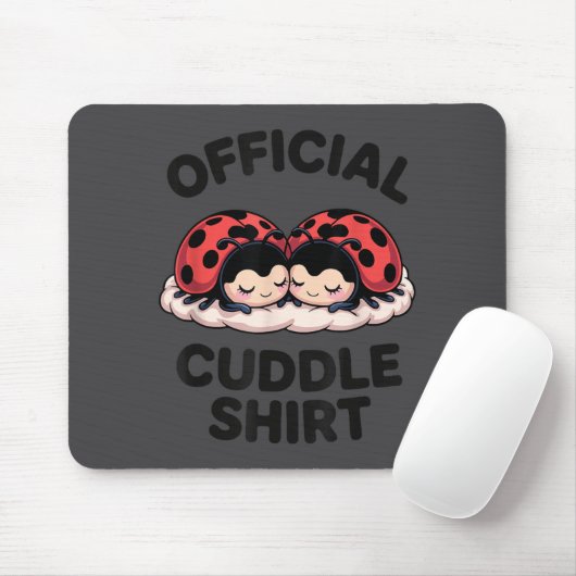 Cute Ladybug Love Cuddle  Muismat (Met muis)