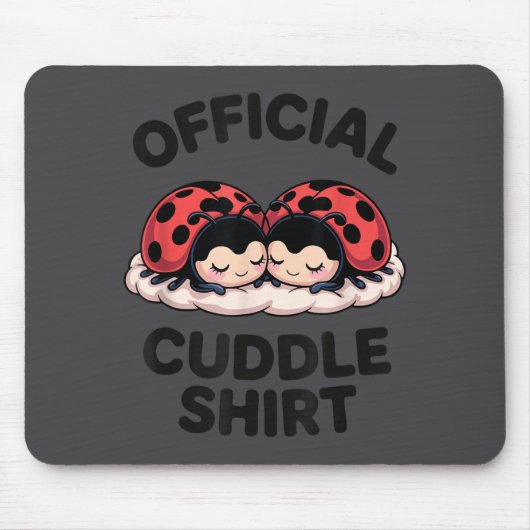 Cute Ladybug Love Cuddle  Muismat (Voorkant)