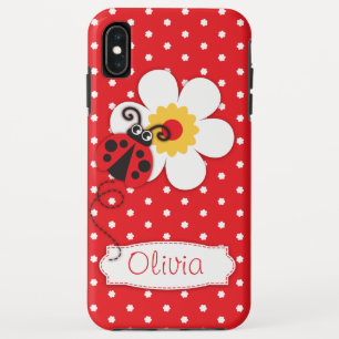 Cute ladybug meisjes naam rood Case-Mate iPhone case