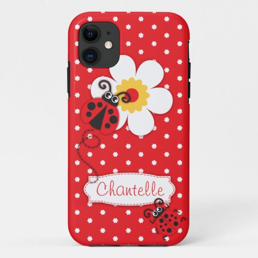 Cute ladybug meisjes noemen rode iphone 5 hoesje (Achterkant)