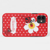 Cute ladybug meisjes noemen rode iphone 5 hoesje (Achterkant (horizontaal))