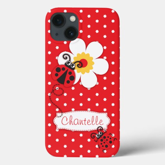 Cute ladybug meisjes noemen rode iphone 5 hoesje (Achterkant)
