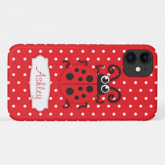 Cute ladybug meisjes noemen rode iphone Case-Mate iPhone case (Achterkant (horizontaal))