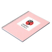 Cute Ladybug met hart voor meisjes Notitieboek (Linkerzijde)