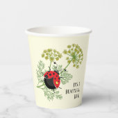 Cute Ladybug | Mooie dag Papieren Bekers (Voorkant)