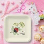 Cute Ladybug | Mooie dag Papieren Bordje (Feest)