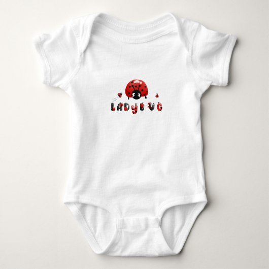  Cute Ladybug & Numbers Baby Bodysuit 👶🐞 (Voorkant)