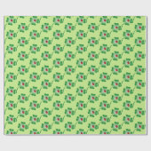 Cute ladybug on a four leaf clover! cadeaupapier (Vlak)