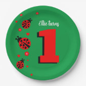 Cute Ladybug Papieren Bordje (Voorkant)