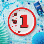 Cute Ladybug Papieren Bordje (Feest)