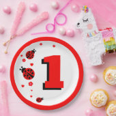Cute Ladybug Papieren Bordje (Feest)