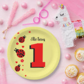 Cute Ladybug Papieren Bordje (Feest)