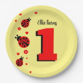 Cute Ladybug Papieren Bordje (Voorkant)