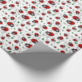 Cute ladybug-patroon cadeaupapier (Hoek)