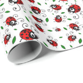 Cute ladybug-patroon cadeaupapier (Rol Hoek)