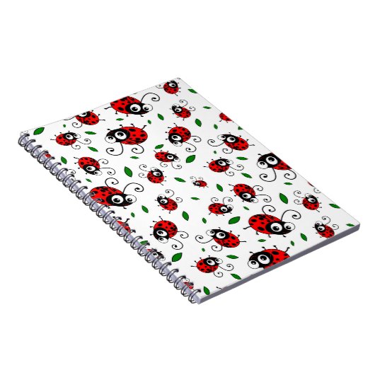 Cute ladybug-patroon notitieboek (Rechterzijde)