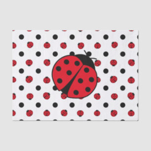Cute ladybug-patroon tissuepapier