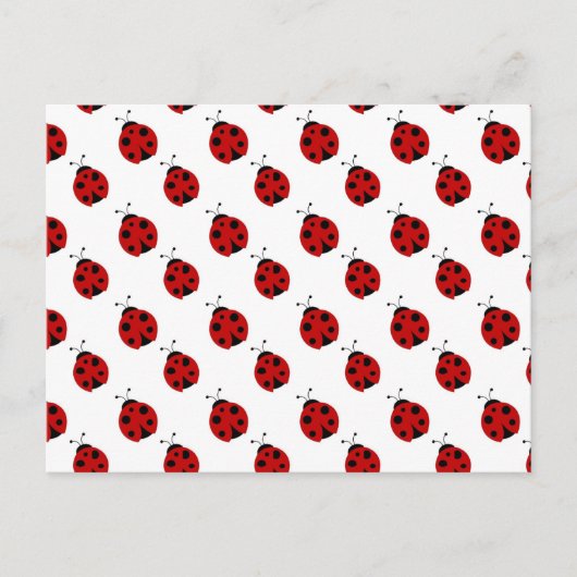 Cute Ladybug Pattern Briefkaart (Voorkant)