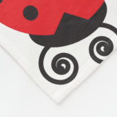 Cute Ladybug Pattern Fleece Deken (Hoek)