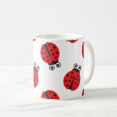 Cute Ladybug Pattern Koffiemok (Voorkant rechts)